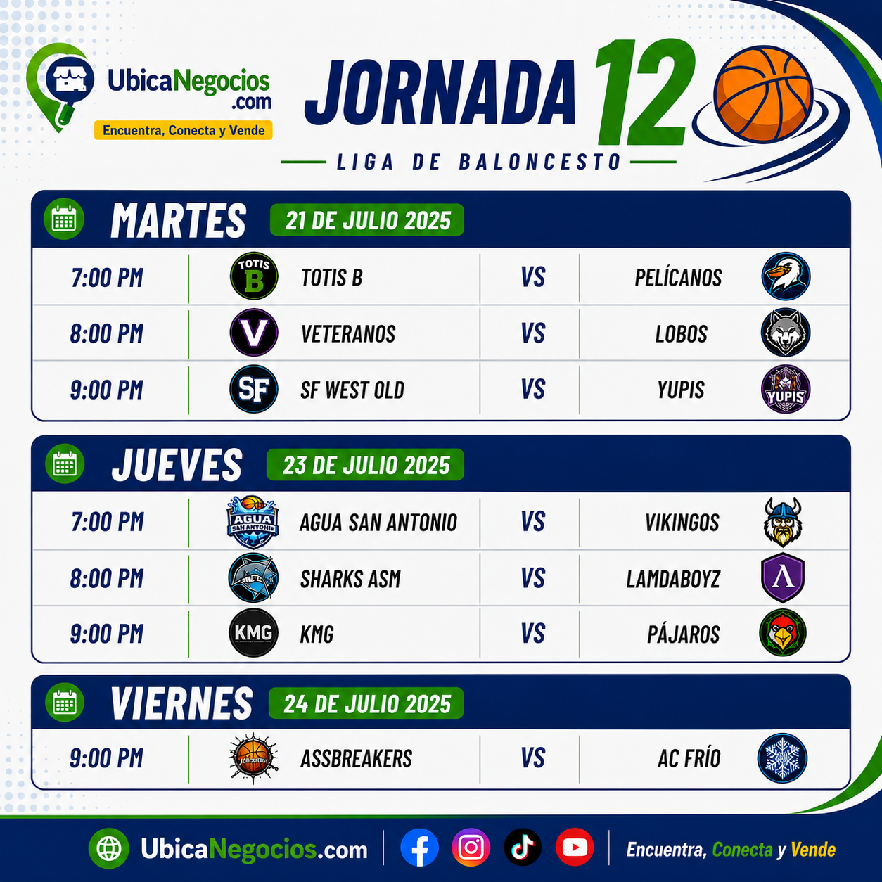 Rol Jornada 12