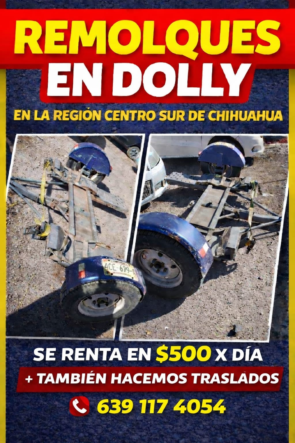 Traslado en Dolly o Remolque